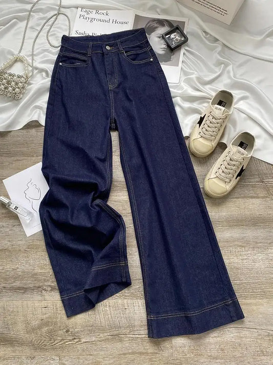 Chic Blue Straight-Leg Jeans