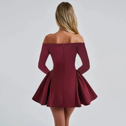 Elegant Red Backless Dress