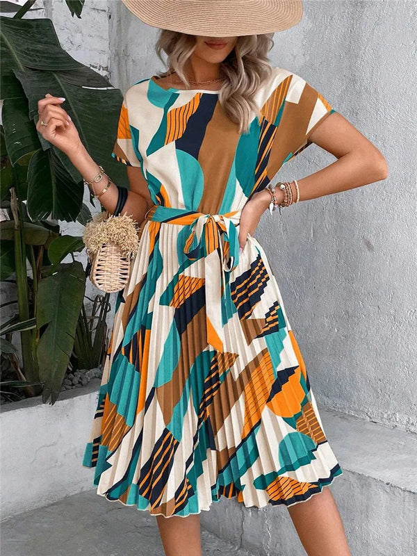 Chic Spring Belted Dress