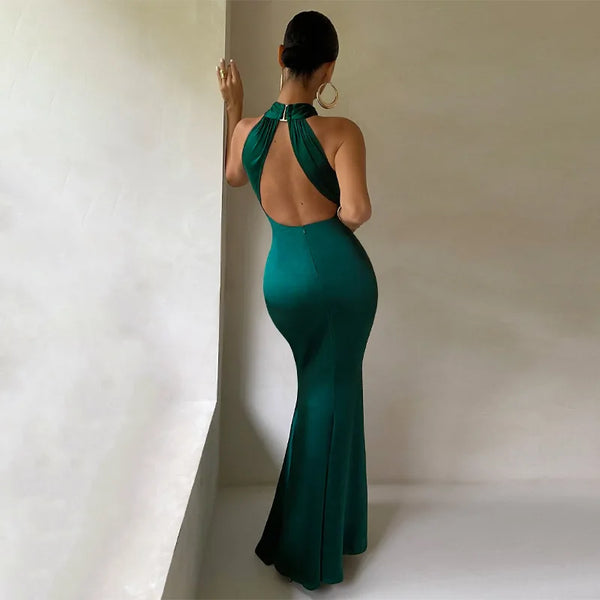 Glamorous Backless Evening Gown