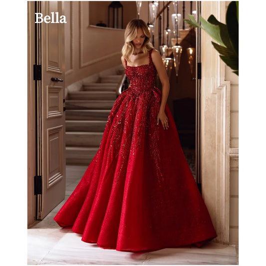 Bella's Dreamy Red Evening Gown